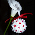 Boule de Noël Fleurs et Sequins