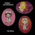 badges en bois (personnages)