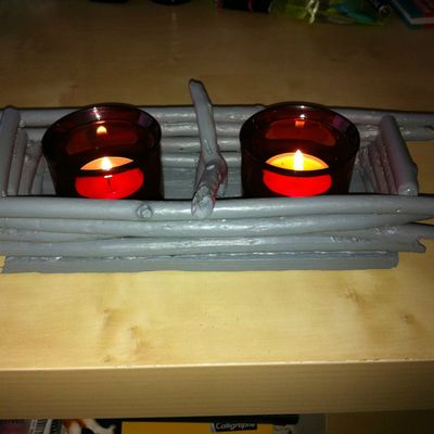 photophore en bois flotté