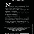 3 extraits de Révélation + la 4è de couverture