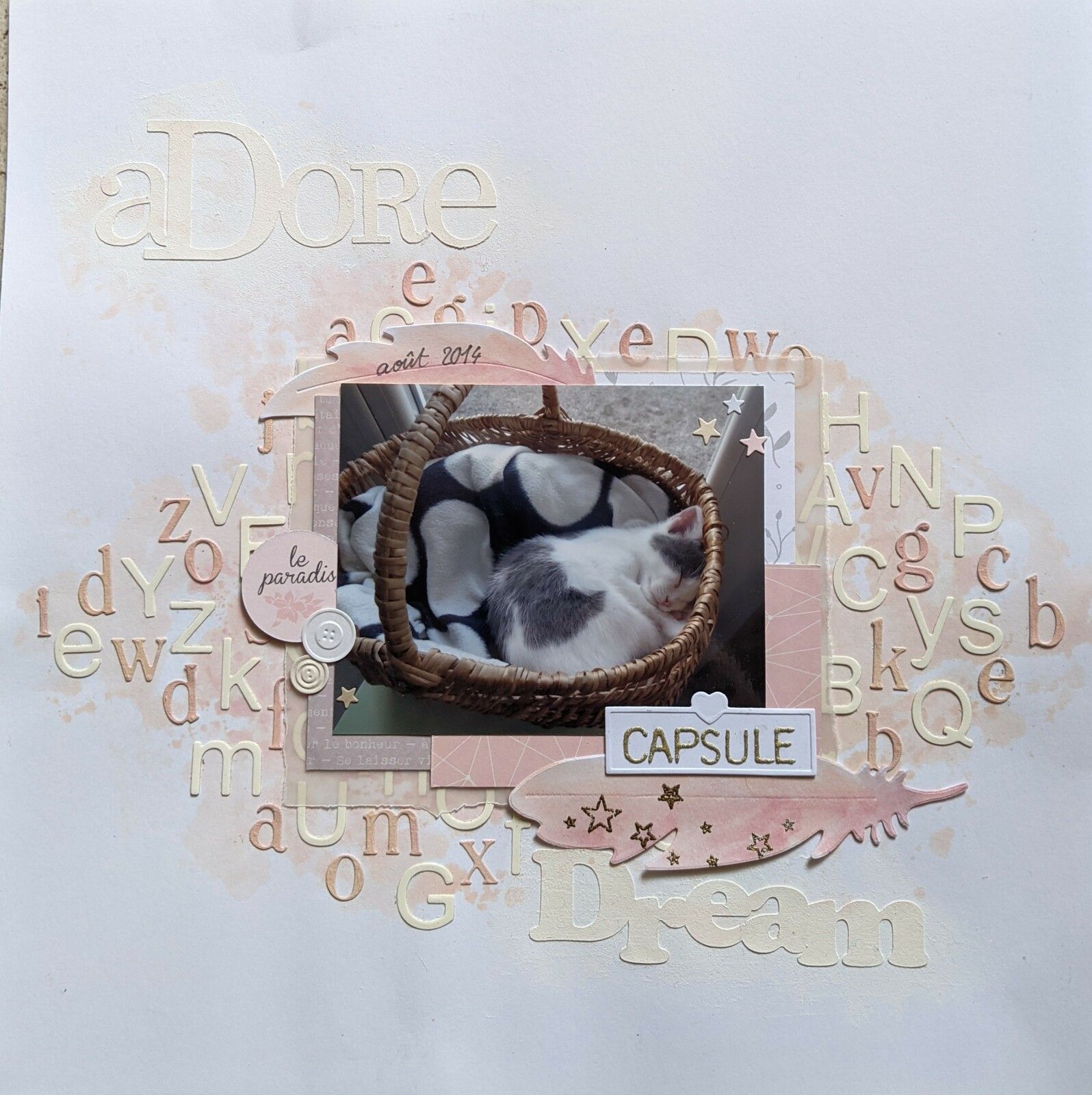 Une page avec des lettres Blog de ScrapEmoi