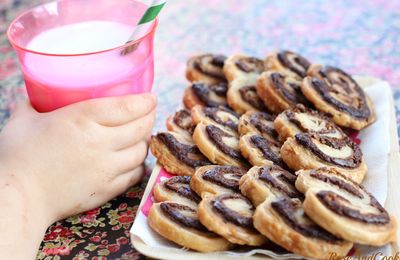 Biscuits palmiers à la pâte à tartiner Nocciolata