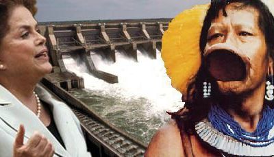 Barrage de Belo Monte - Belo Monte Dam - Dilma Rousseff VS Raoni