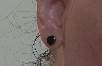 Puces d'oreilles Black onyx