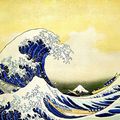 poème sur vague d'Hokusaï