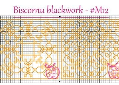 Grille biscornu blackwork #M12