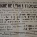 Affiche des Chemins de fer du Rhône - 29 juin 1883