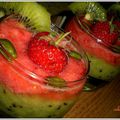 gaspacho kiwi pistaché et fraise