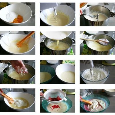 Bayadère de mousse vanille framboise