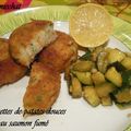 Croquettes de patates douces au saumon fumé