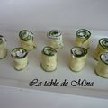 Journée cruditées" nems de courgettes, salade du soleil, tagliatelles de courgettes "