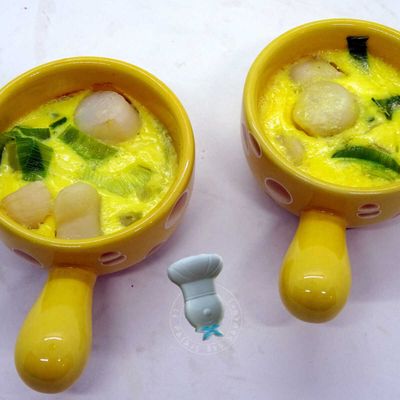 Crème aux pétoncles et safran