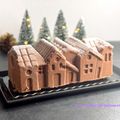 Bûche pralinée Village de Noël