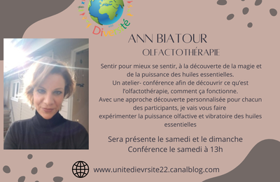 🌺Voici aujourd'hui Ann Biatour de L'Essence Enchantée pour l'Olfactothérapie.