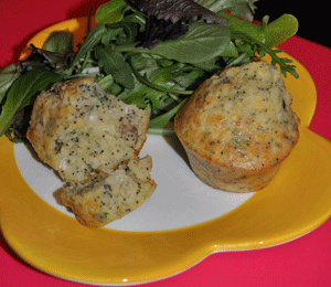 Muffins Salés au Chèvre Frais et à la Menthe