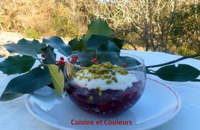 Verrine aux couleurs de Noël 