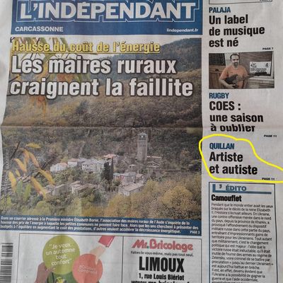 Exposition à Quillan : article de l'indépendant 