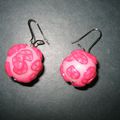 Boucles d'oreilles roses