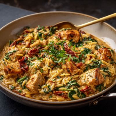 Mon One Pot Orzo au Poulet et Épinards : Un seul plat, zéro vaisselle et 100% de réconfort !