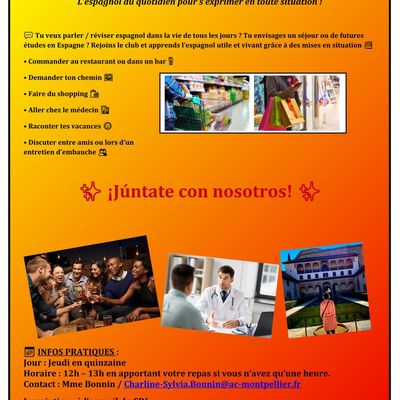 Club espagnol : ¡ Júntate con nosotros !