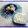 tzatziki au concombre et radis sur blinis.......