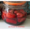 Conserves de fraises au naturel