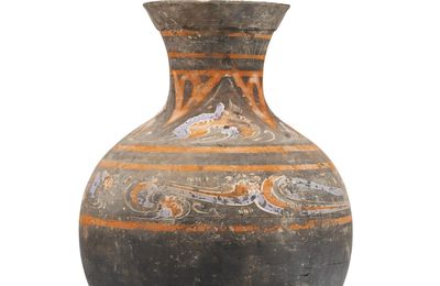 A painted pottery jar, Han dynasty (206 BC-AD 220)
