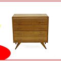 Commode bois et formica vintage 1960 V.