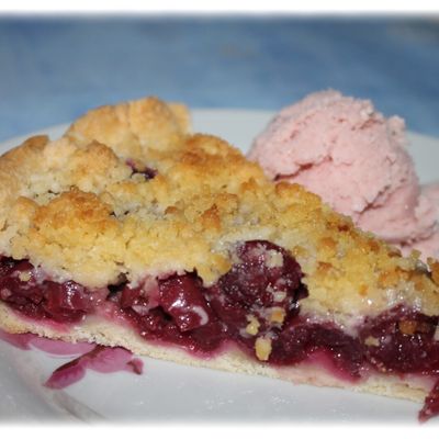 Tarte crumble aux cerises