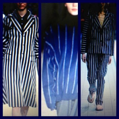 Vogue Italia Propose des looks à rayures...