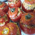 TOMATES FARCIES AU CONFIT DE CANARD