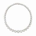 An early 20th century diamond rivière necklace