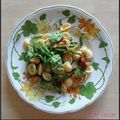 Salade orecchiette, haricots verts, tomates séchées et pesto persil