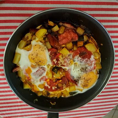 Oeufs au plat à la campagnarde
