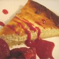 TARTE AU FROMAGE BLANC ET COULIS DE FRAMBOISES