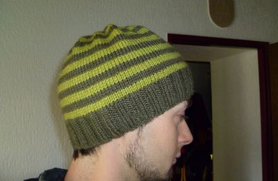 Bonnet homme rayé