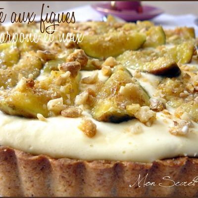 Tarte aux figues, mascarpone et noix