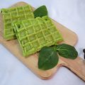Gaufres au pesto et aux épinards