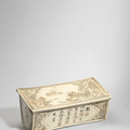 A Cizhou inscribed and painted ‘Landscape and Phoenix’ rectangular pillow, Jin-Yuan dynasty (1115-1368)