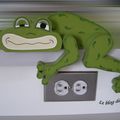 Grenouille en peinture décorative 