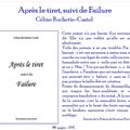 Parution: "Après le tiret, suivi de Failure" de Céline Rochette-Castel.