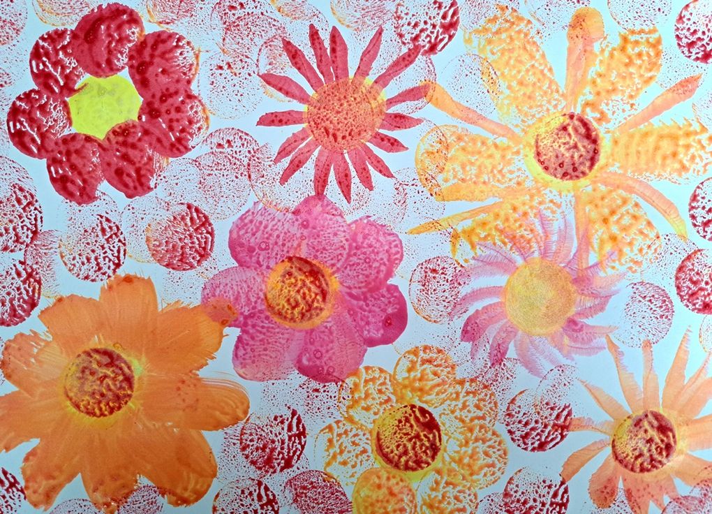 Fleurs couleurs chaudes