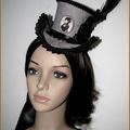 Mini Haut de Forme "Belle Epoque" Chapeau Mariage Victorien Steampunk Victorian Wedding Mini Top Hat Fascinator