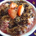 COMPOTÉE FRAISES-RHUBARBE EN CRUMBLE SANS GLUTEN