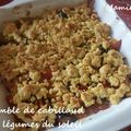 Crumble de cabillaud aux légumes du soleil