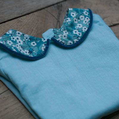 Petit haut à col Claudine Mitsi menthe