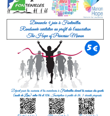 Rando caritative pour Manon Hope le 4 juin 2023