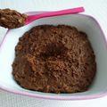 entremets chocolat crousti-moelleux aux céréales de son de blé à la pomme et au psyllium (diététique et hyperprotéiné) 