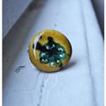 Ma bague en céramique jaune et bleu turquoise