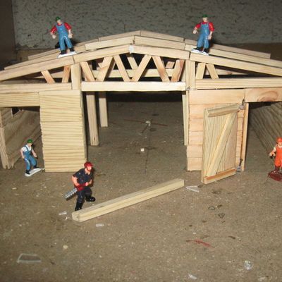 mon étable en construction